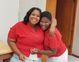 Carer and a resident